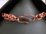 Hand made copper bracelet with. Click for more information...