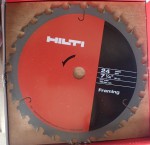 Circular saw blade Hilti 184 mm 24T Framing. Click for more information...