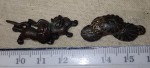Pair of old Mismatched menuki for Japanese Samurai sword. Click for more information...