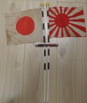2x ww2 Japanese patriotic flags on sticks. Click for more information...