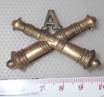 3436 Artillery badge Crossed cannons with A. Click for more information...