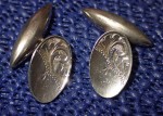 Antique Vintage silver engraved Gents cuff links. Click for more information...