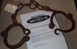 Historical Australian convict leg irons Berrima NSW. Click for more information...